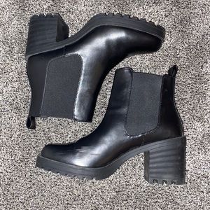 Black heeled ankle boots